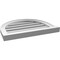 Ekena Millwork Round Top Surface Mount PVC Gable Vent: Functional, w/ 2"W x 2"P Brickmould Sill Frame, 22"W x 18"H GVPRT22X1803SF - alternate 3
